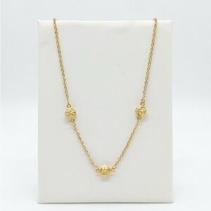 CHANEL Gold Necklace with lion Beads